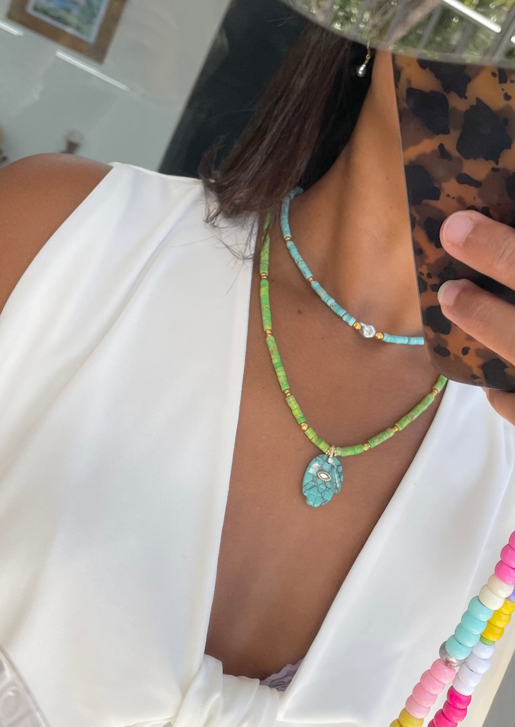 Collier Fatima vert