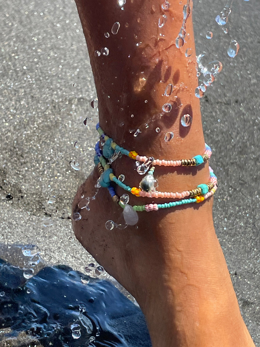 Bracelet de cheville avec keishi