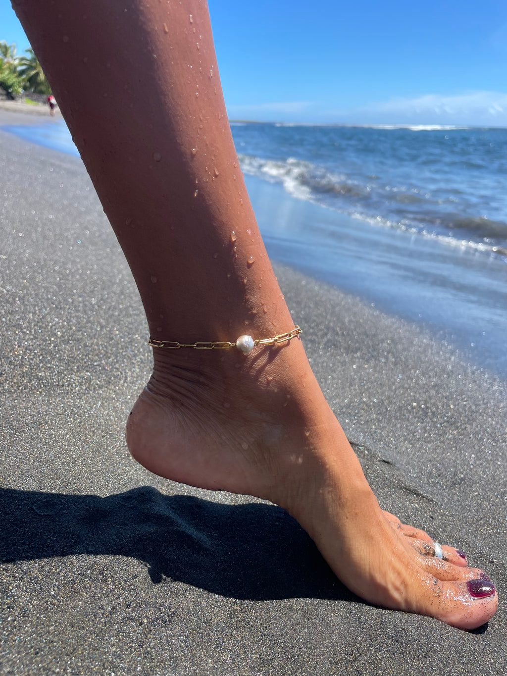 Bracelet de cheville Perle de Tahiti