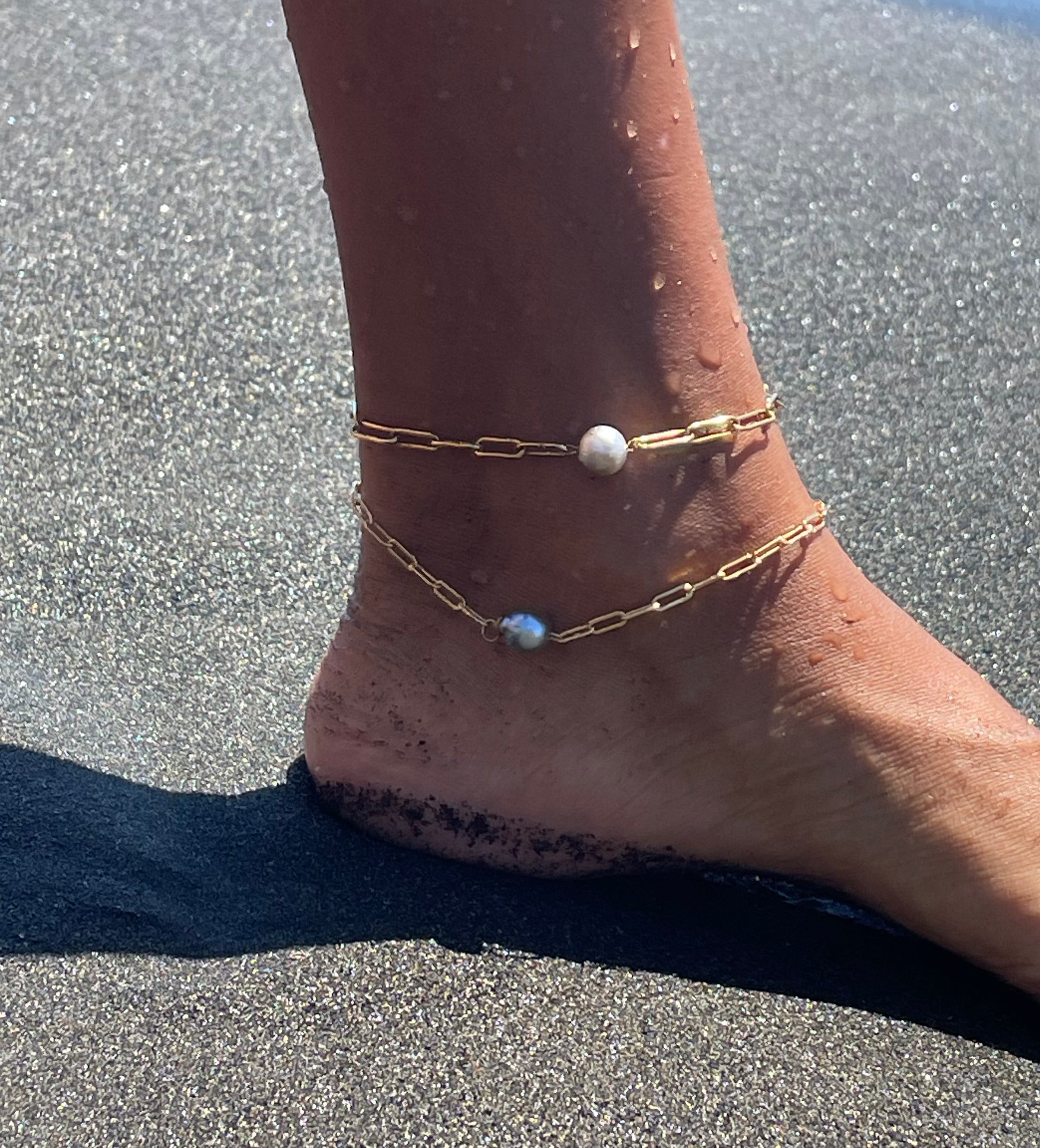 Bracelet de cheville Perle de Tahiti