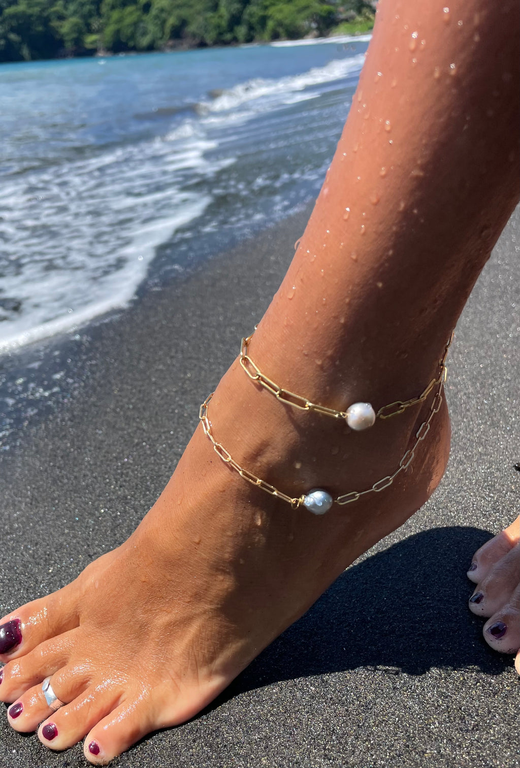 Bracelet de cheville Perle de Tahiti